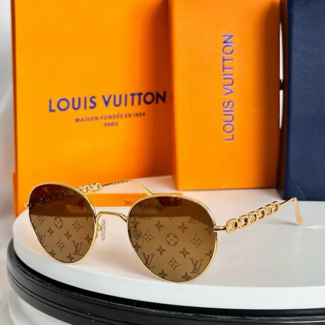 PROPHET MOSES Chain-Link Temple Oval Sunglasses 2