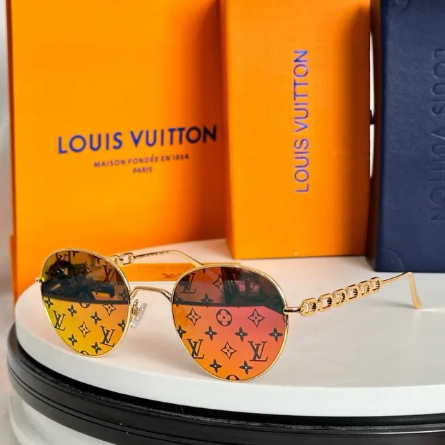 PROPHET MOSES Chain-Link Temple Oval Sunglasses 3