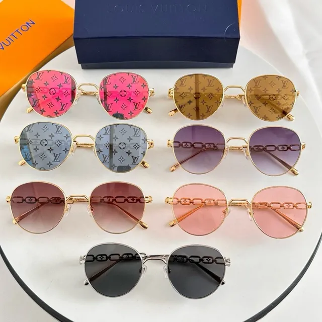 PROPHET MOSES Chain-Link Temple Oval Sunglasses 9