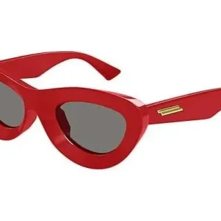 Red Cat-Eye Glossy Acetate Sunglasses