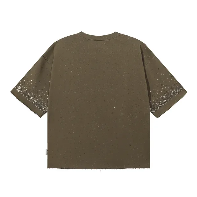 Red Silver Oversized Fit Graphic Print T-Shirt 4