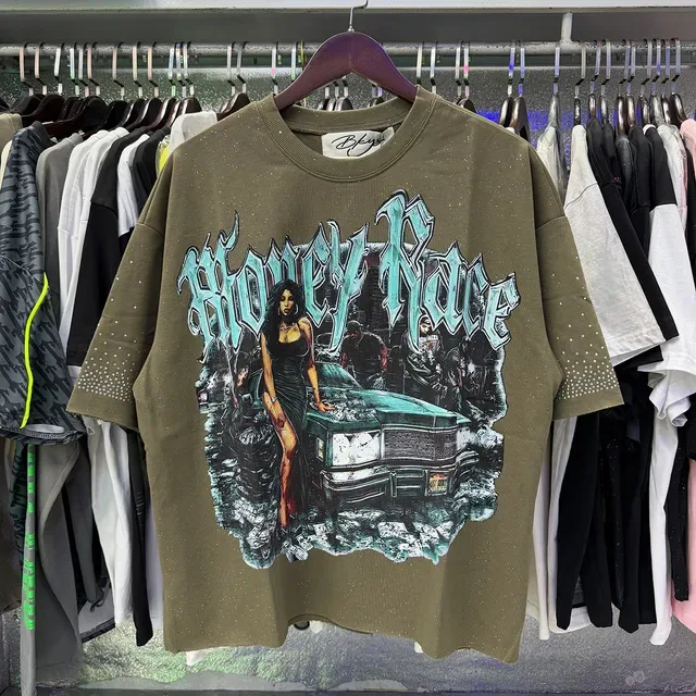 Red Silver Oversized Fit Graphic Print T-Shirt 7