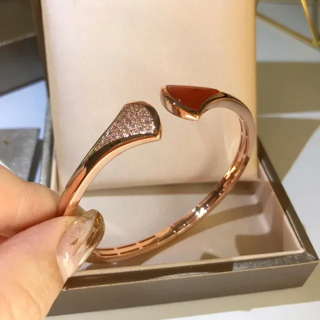 Rose Gold Fan-Shaped Pavé and Cabochon Stone Rings 5