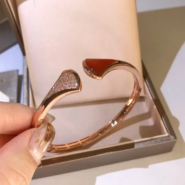 Rose Gold Fan-Shaped Pavé and Cabochon Stone Rings 6
