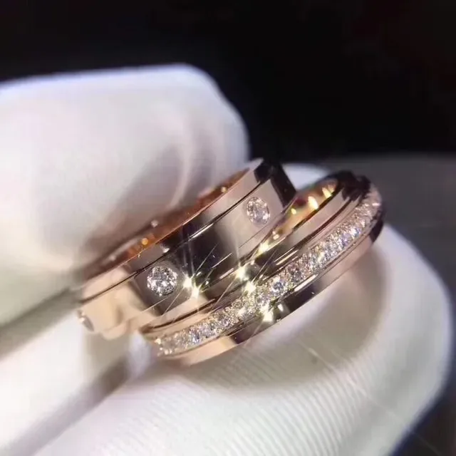 Rose Gold Pavé and Channel-Set Diamond Stackable Rings 5