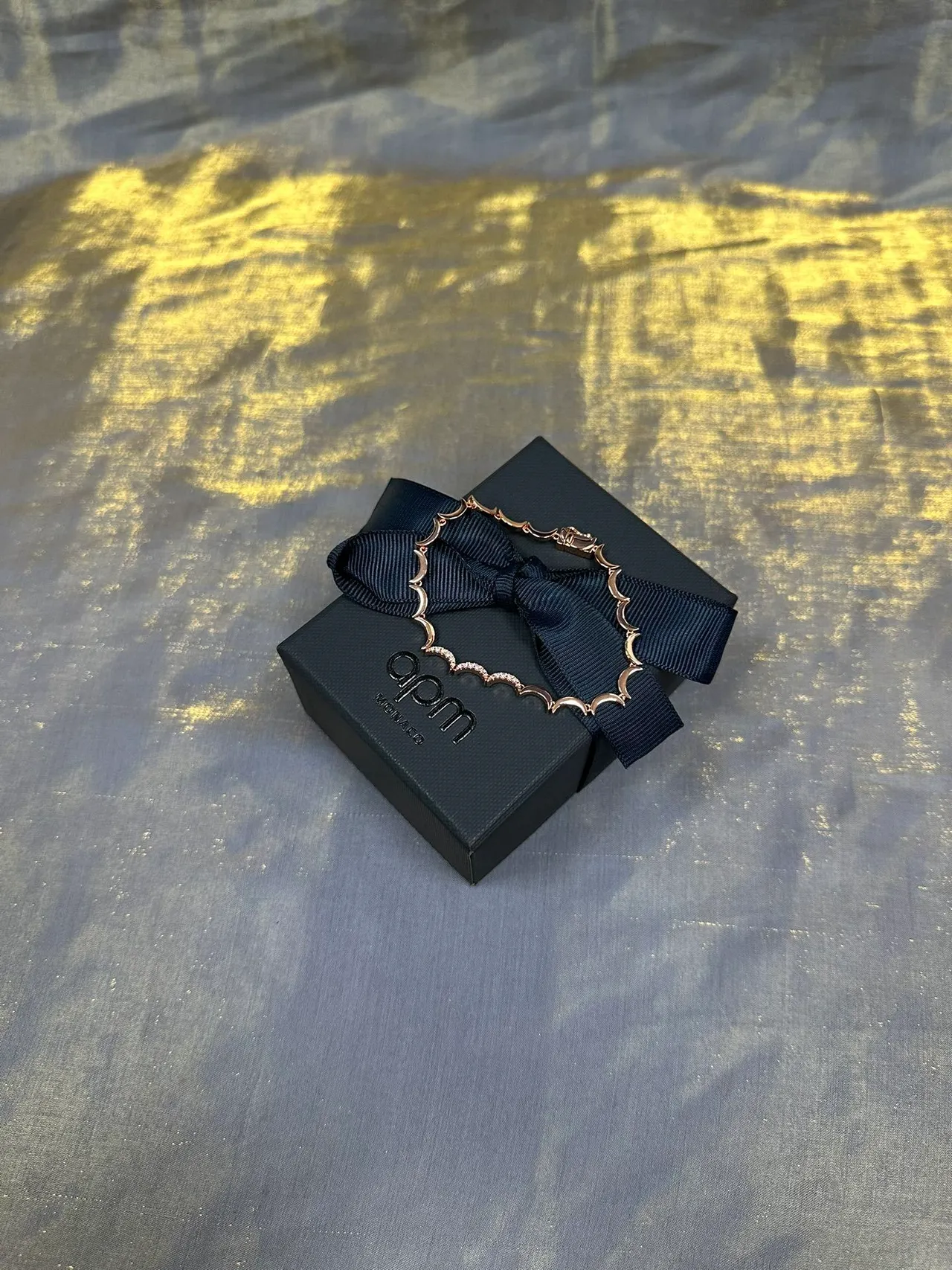 Rose Gold-Tone Pavé Scalloped Edge Bracelet 6