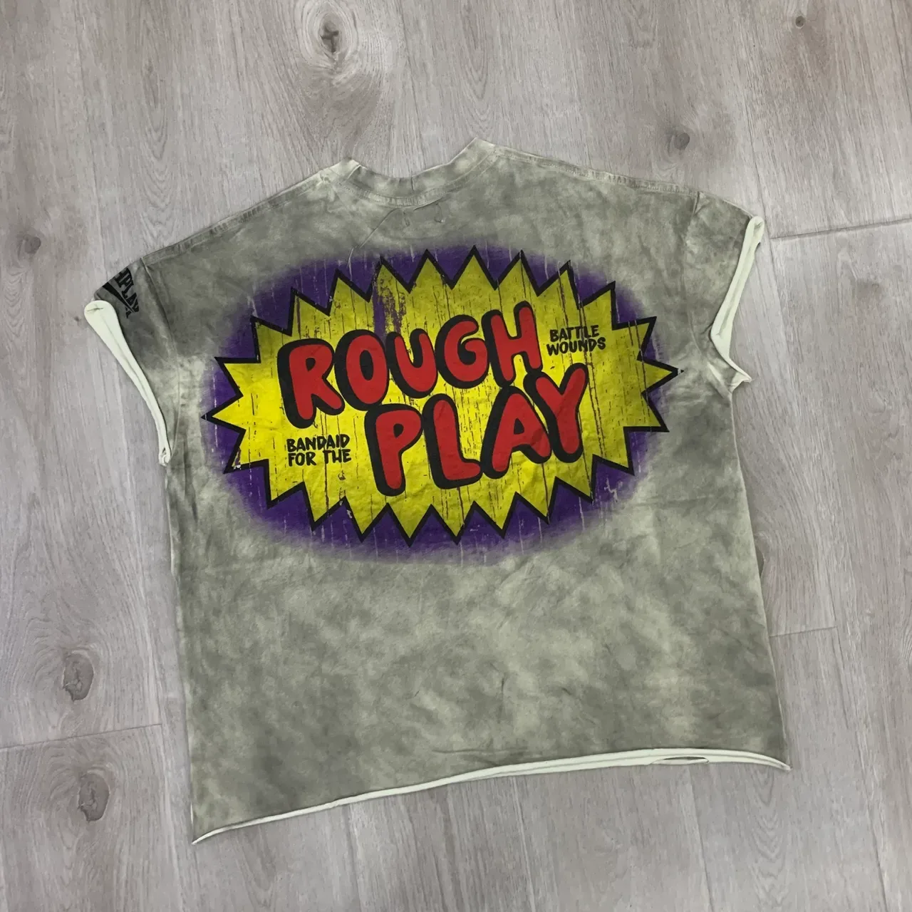 Roughplay Tie-Dye Distressed Graphic Print Oversized T-Shirt 5