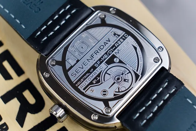 SEVENFRIDAY Silver Black Industrial Design Layered Concentric Dial Mechanical Watch 8