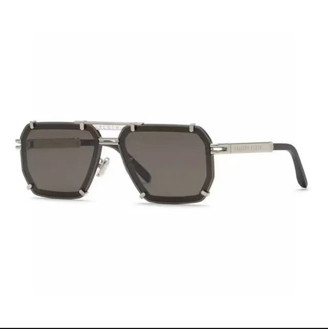 Shield-Style Angular Acetate Frame Gradient Lens Sunglasses 5
