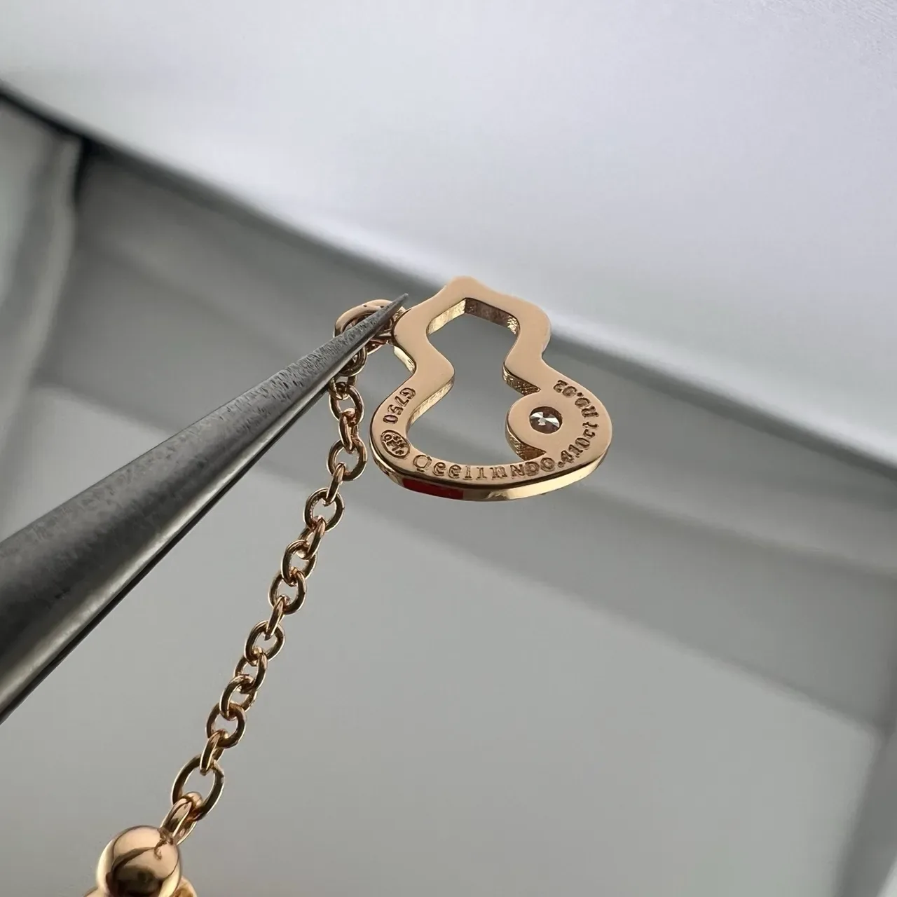 Silver and Gold Heart Charm Dangling Chain Earrings 2