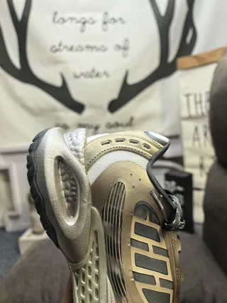 Silver Gray and Black Chunky Lifestyle Sneakers 23