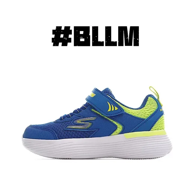 Skechers Blue Yellow Low-Top Velcro Strap Lifestyle Sneakers 10