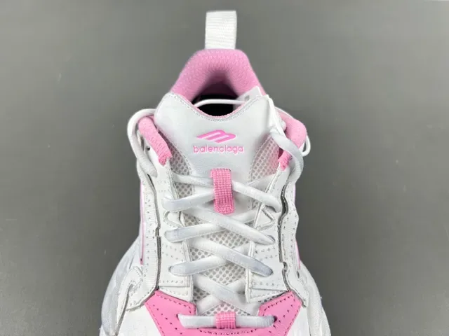 Skechers D'Lites Branco e Rosa Sola Plataforma Camadas de Sobreposições Sintéticas Tênis Chunky 5
