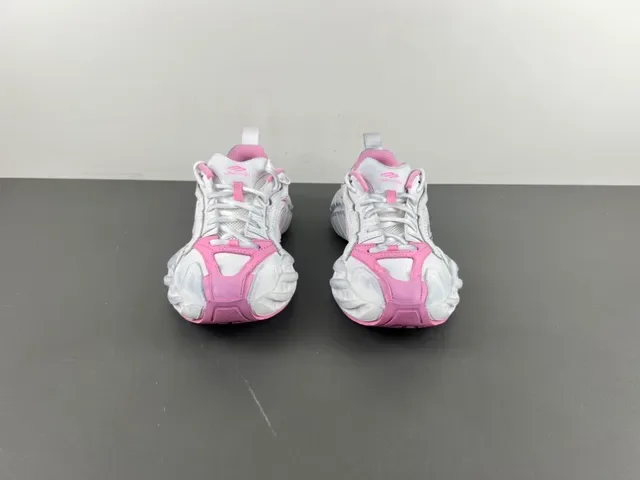 Skechers D'Lites Branco e Rosa Sola Plataforma Camadas de Sobreposições Sintéticas Tênis Chunky 9