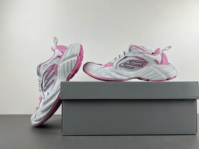 Skechers D'Lites Branco e Rosa Sola Plataforma Camadas de Sobreposições Sintéticas Tênis Chunky 12
