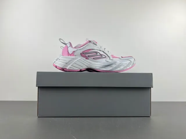 Skechers D'Lites Branco e Rosa Sola Plataforma Camadas de Sobreposições Sintéticas Tênis Chunky 13