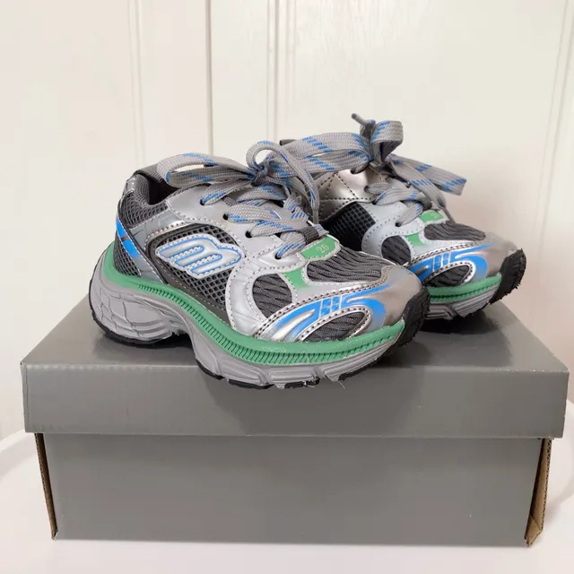 Skechers Silver Black Platform Sole Metallic Synthetic Overlays Chunky Sneakers 5