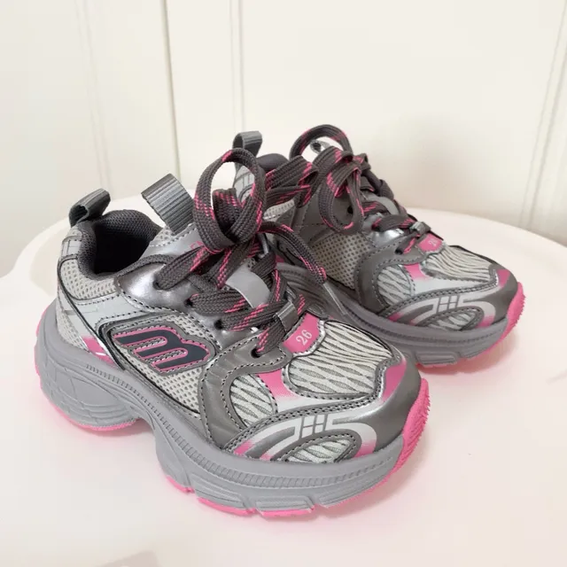 Skechers Silver Black Platform Sole Metallic Synthetic Overlays Chunky Sneakers 8