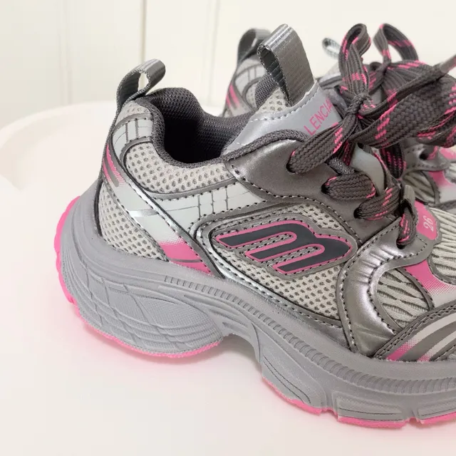 Skechers Silver Black Platform Sole Metallic Synthetic Overlays Chunky Sneakers 15
