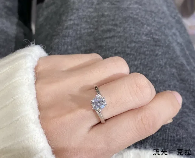 Solitaire Round Brilliant Cut Six-Prong Setting Ring 5