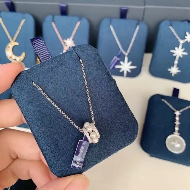 Stacked Ring Pavé Pendant Necklace 5