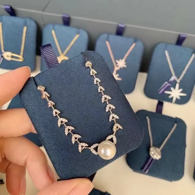 Stacked Ring Pavé Pendant Necklace 6