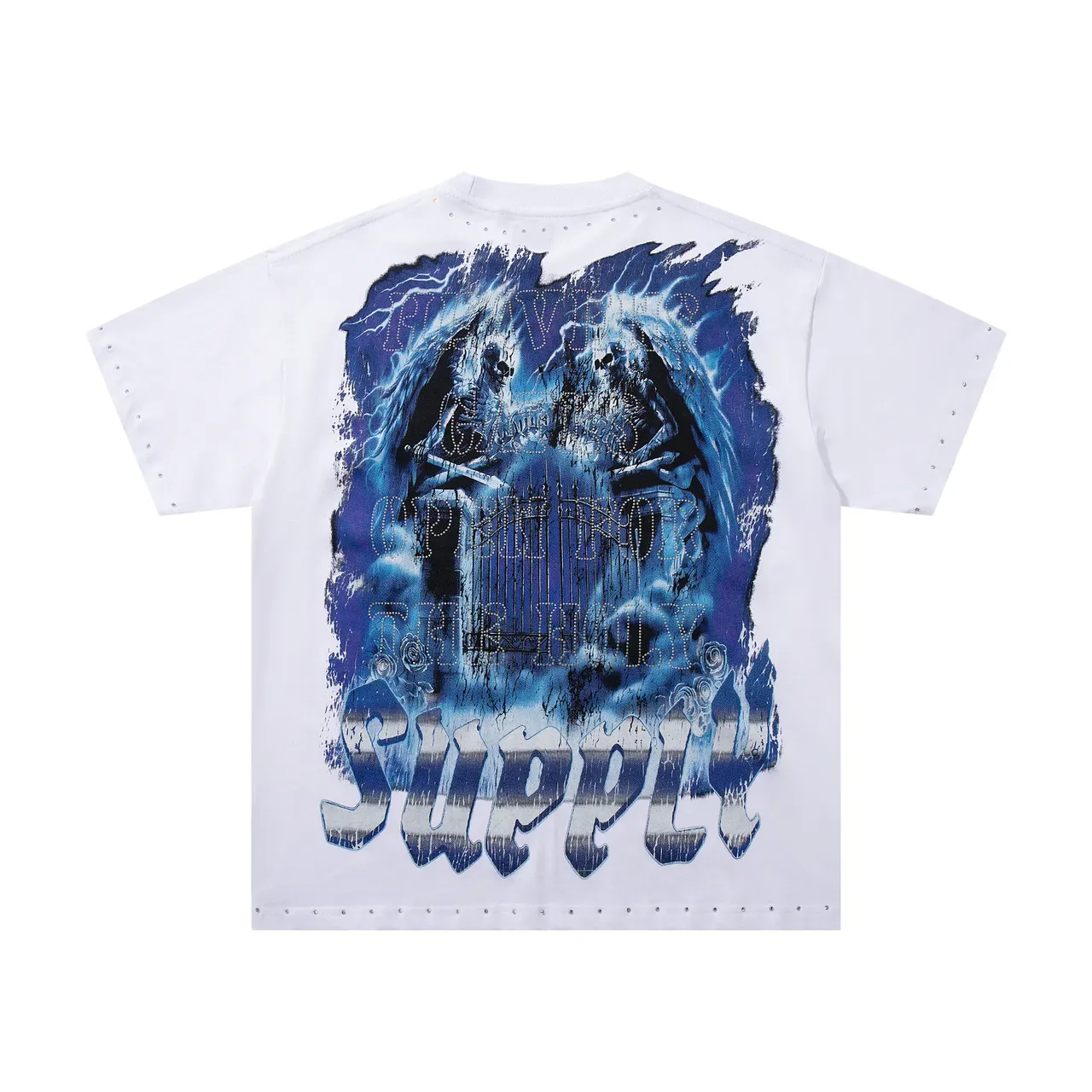 SUPPLY Holy Spirit Graphic Studded Oversized T-Shirt 4
