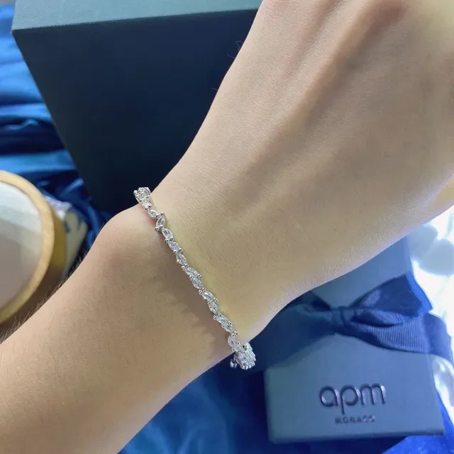 Twisted Vine Pave-Set Clear Stone Silver-Tone Bangle Bracelet 3