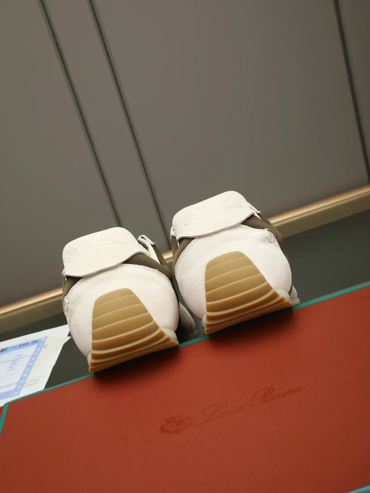 Two-Tone Suede and Textile Retro Runner Sneaker 4