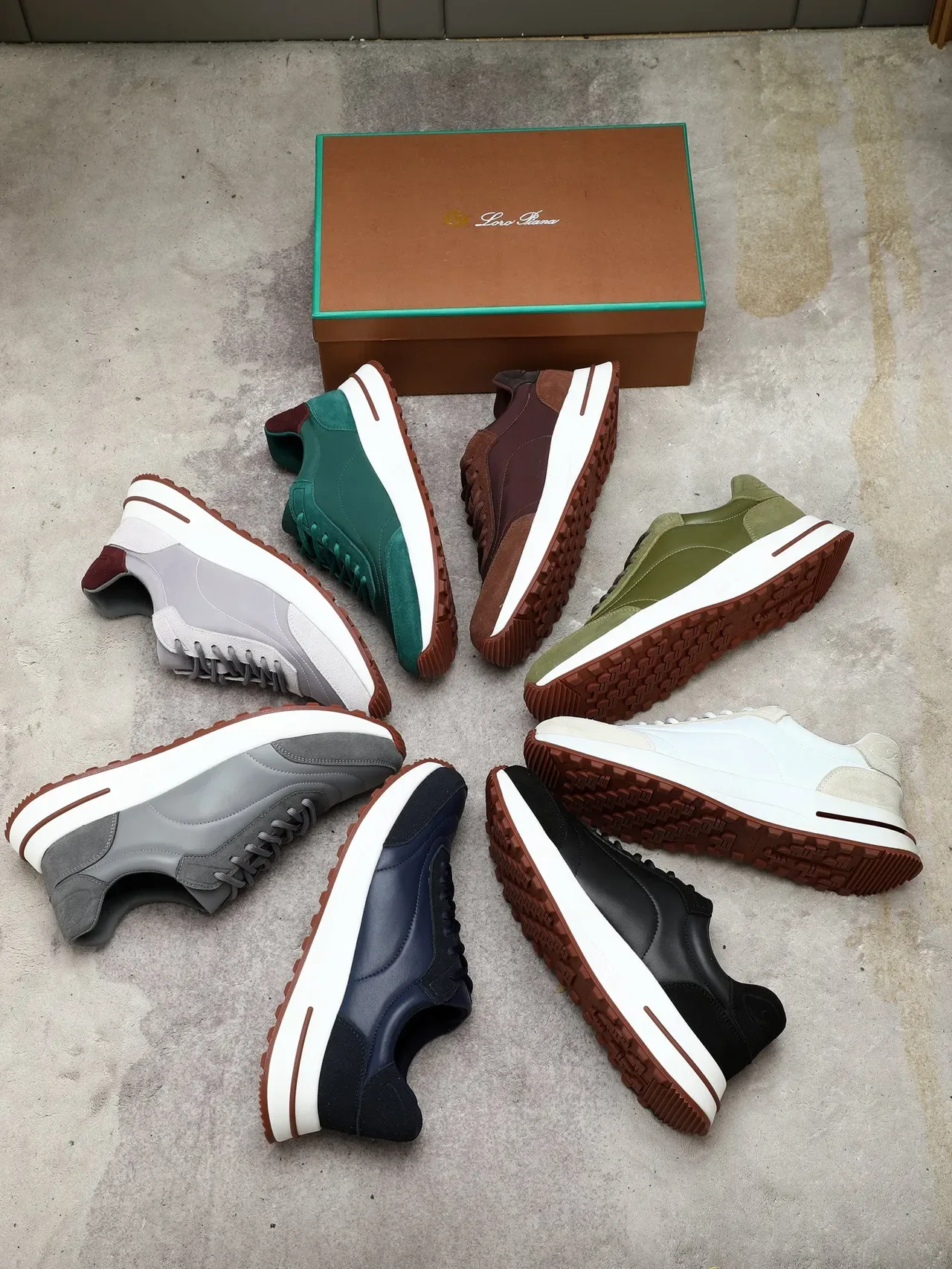 White and Beige Two-Tone Suede Leather Lifestyle Sneaker 2