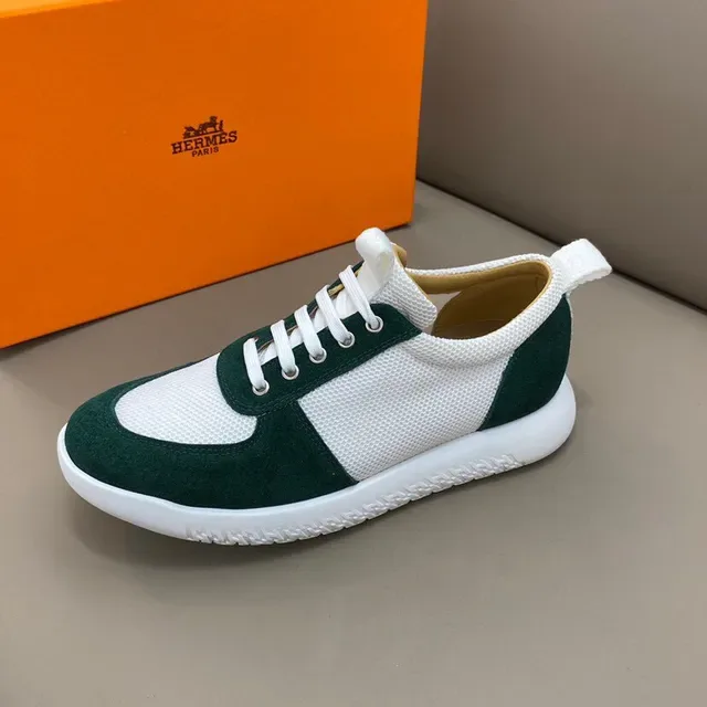White and Green Mesh-Suede Lifestyle Sneaker 5