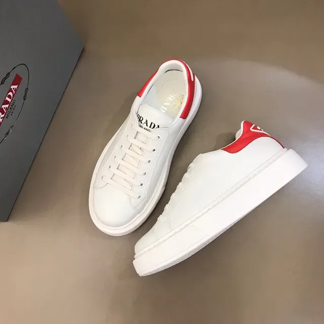 White and Red Platform Lifestyle Sneaker 2