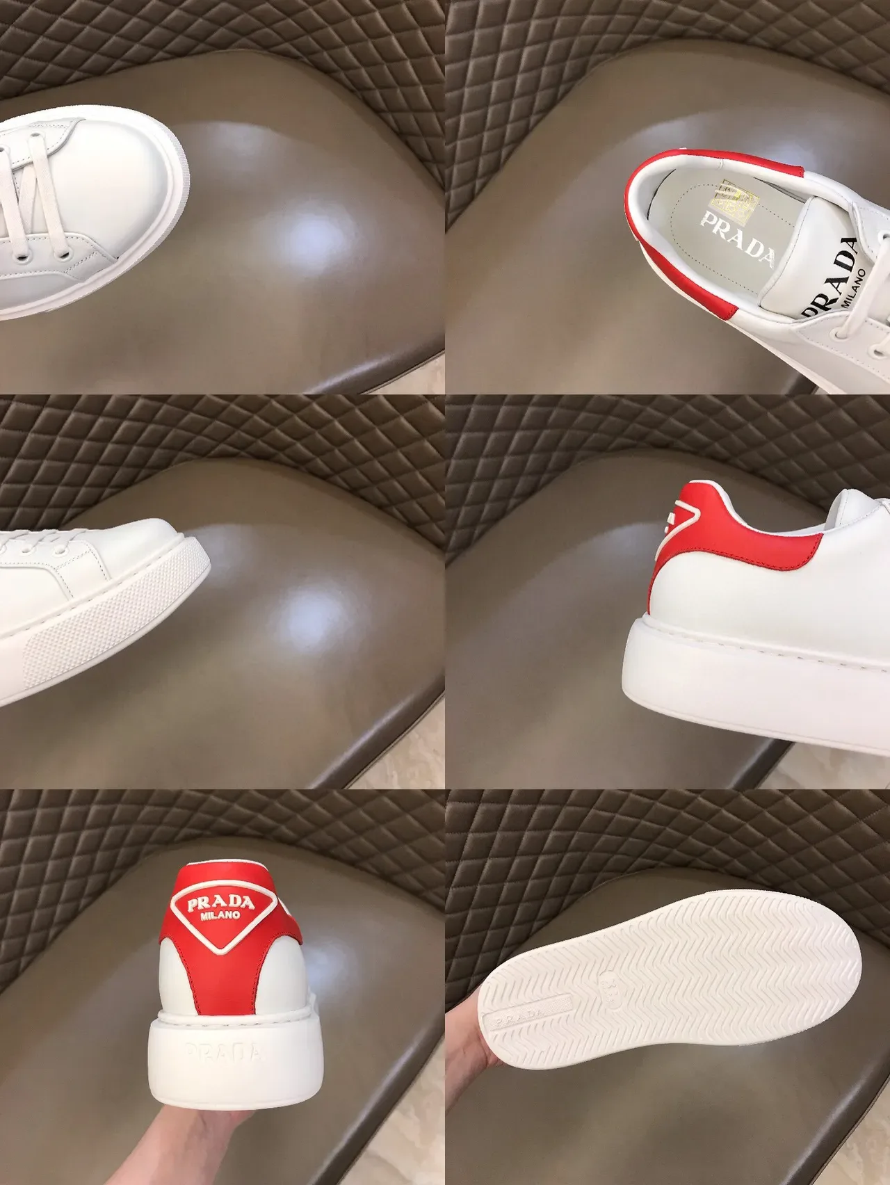 White and Red Platform Lifestyle Sneaker 3