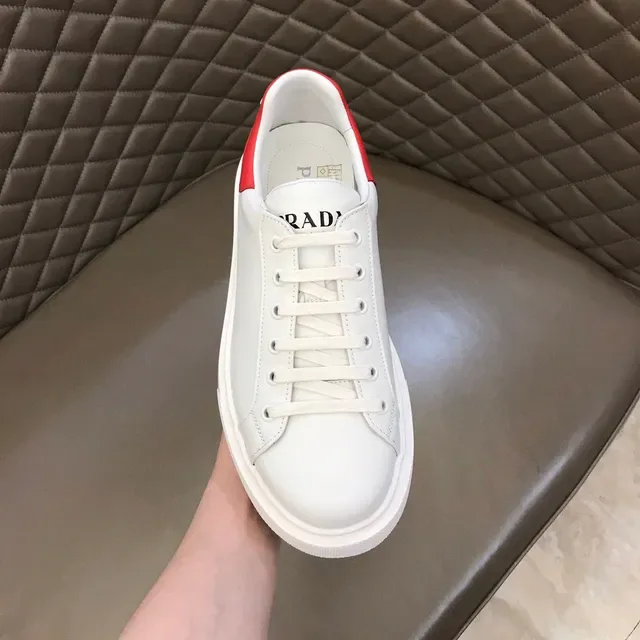 White and Red Platform Lifestyle Sneaker 5