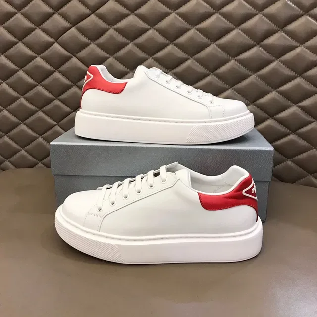 White and Red Platform Lifestyle Sneaker 8