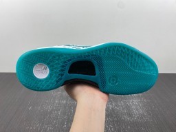 White and Teal Patterned Low-Top Indoor Sneakers 7