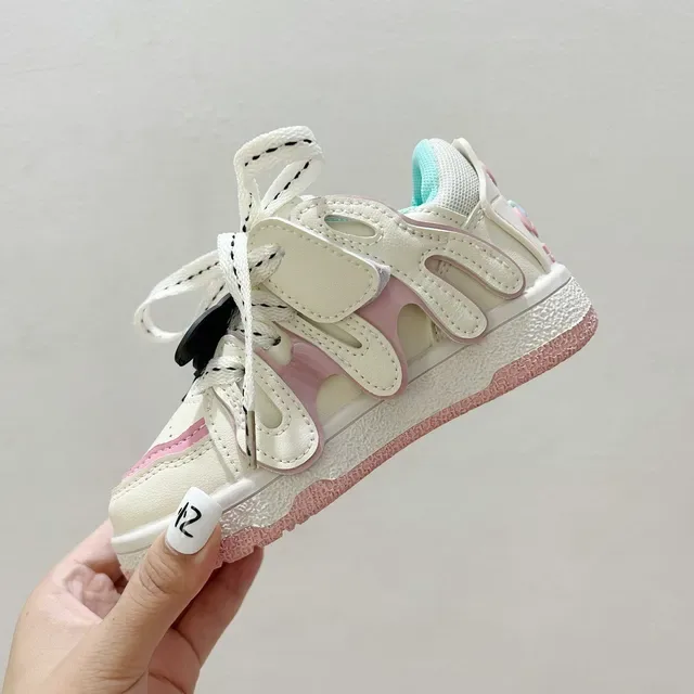 White Blue Chunky Sculpted Midsole Decorative Side Logo Sneakers 13