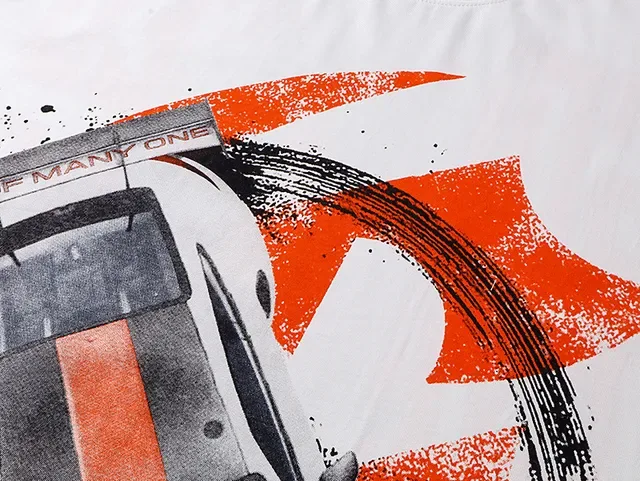 White Graphic-Print Racing Car T-Shirt 6