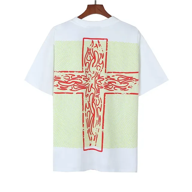 White Graphic Print Religious Motif Oversized T-Shirt 3