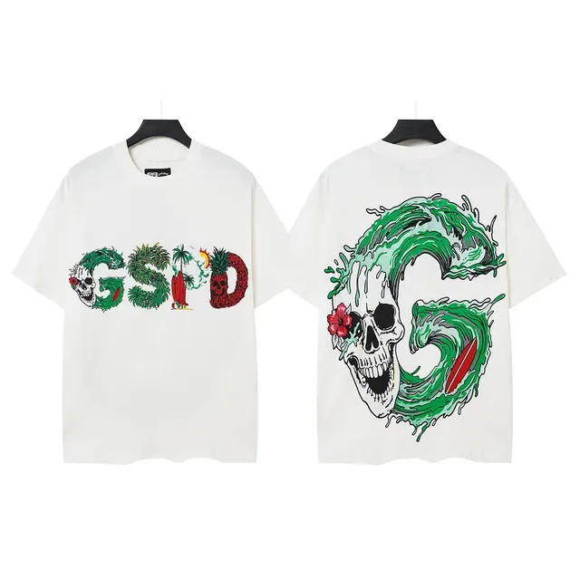 White Graphic-Print Surf-Themed Oversized T-Shirt 2