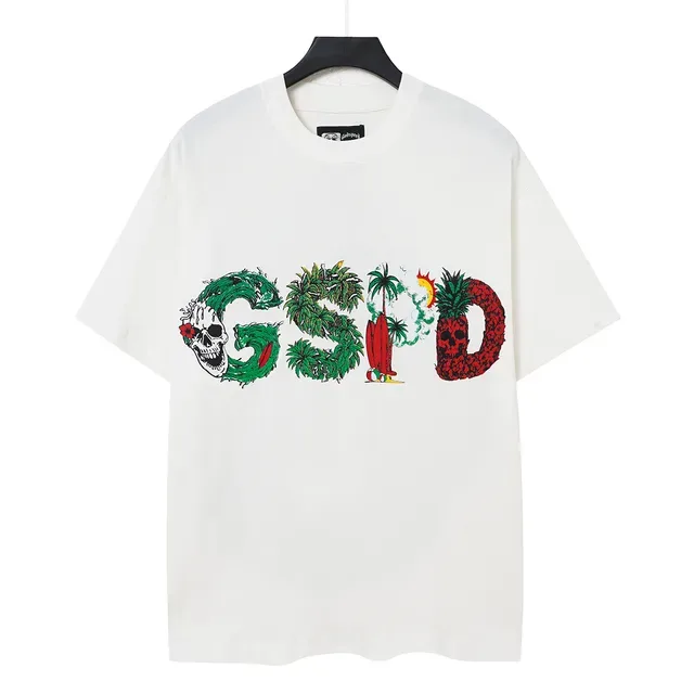 White Graphic-Print Surf-Themed Oversized T-Shirt 3