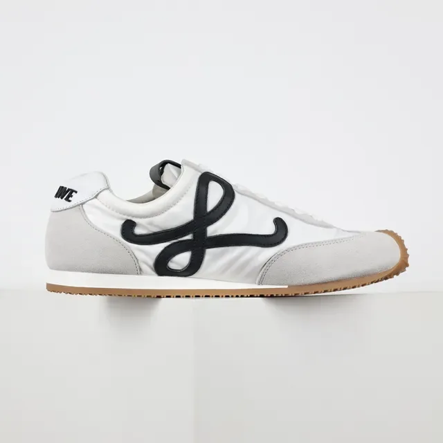 White Gray Low-Top Mixed-Material Upper Sneakers 7