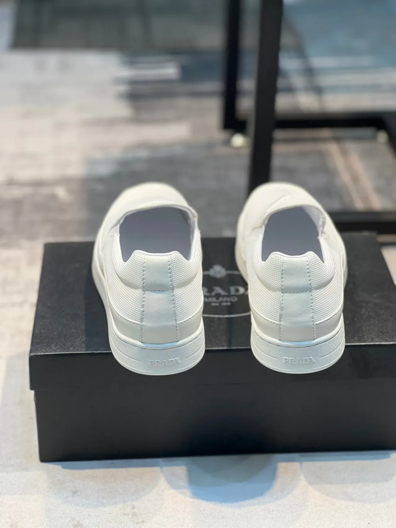 White Slip-On Textile Casual Shoe 2