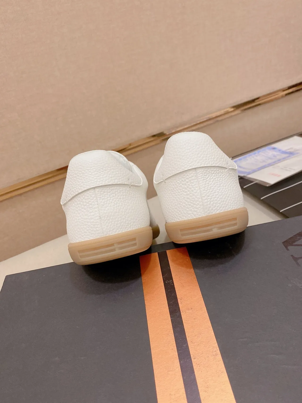 White Textured Upper Gum Sole Lifestyle Sneaker 3