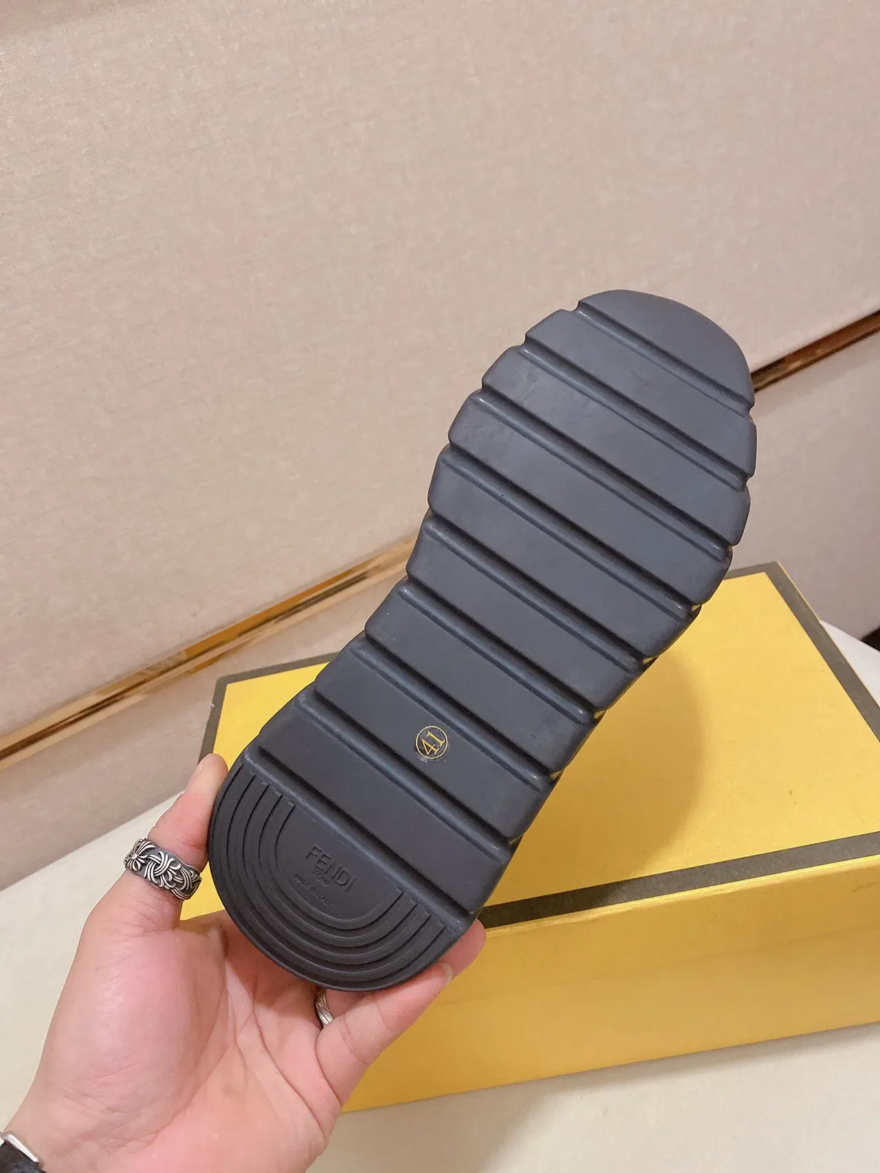 Yellow and Black Mesh-and-Synthetic Lifestyle Sneaker 3