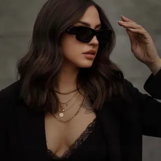 Gentle Monster Oversized Rectangular Matte Black Sunglasses