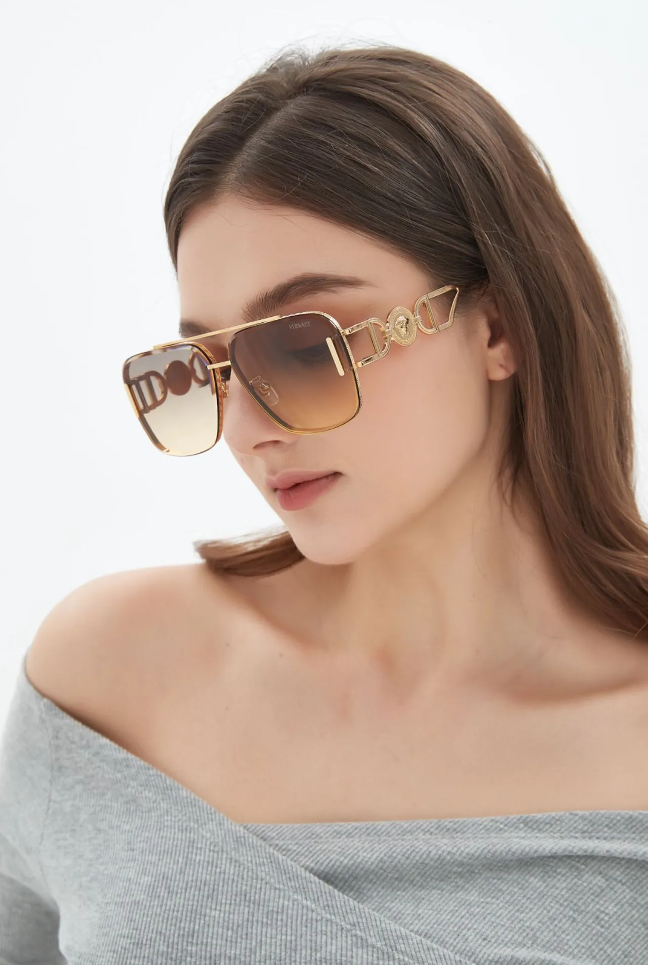 Gentle Monster Oversized Square Gold-Tone Gradient Sunglasses 5