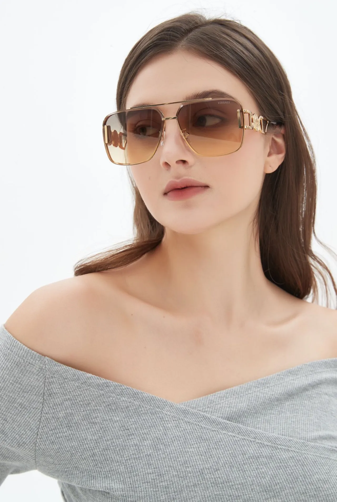 Gentle Monster Oversized Square Gold-Tone Gradient Sunglasses 6