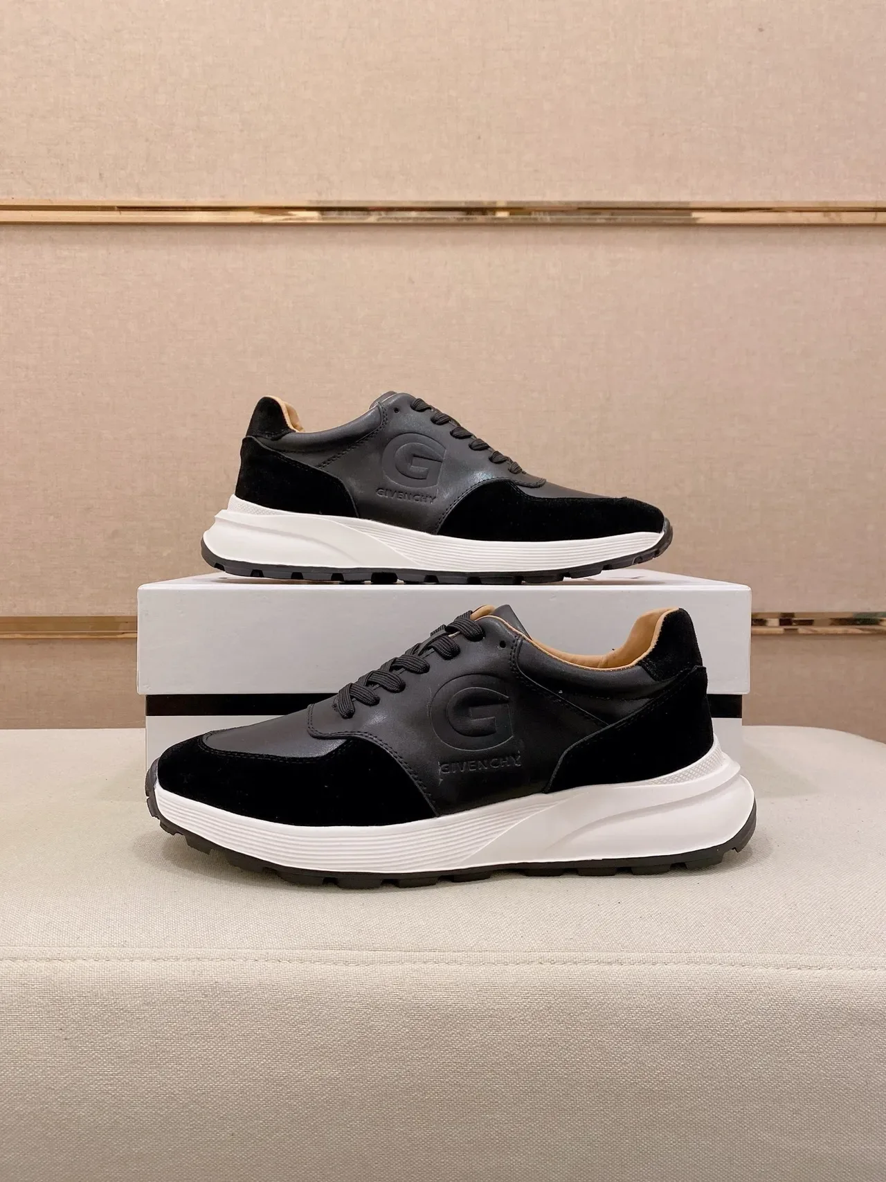Givenchy City Sport Black Leather and Suede Lifestyle Sneaker 7