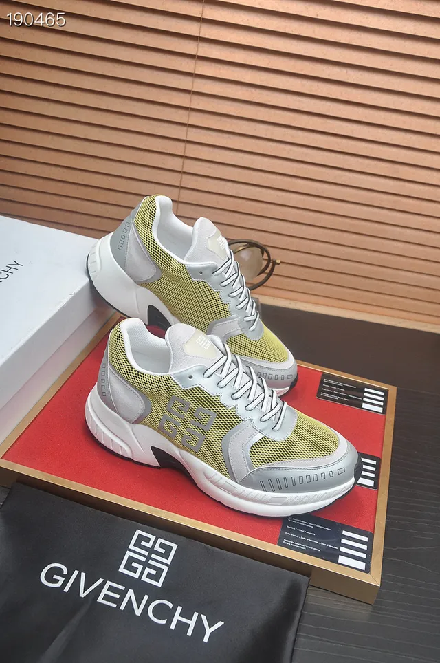 Givenchy City Sport Chaussures Chunky Jaune Citron et Gris 6
